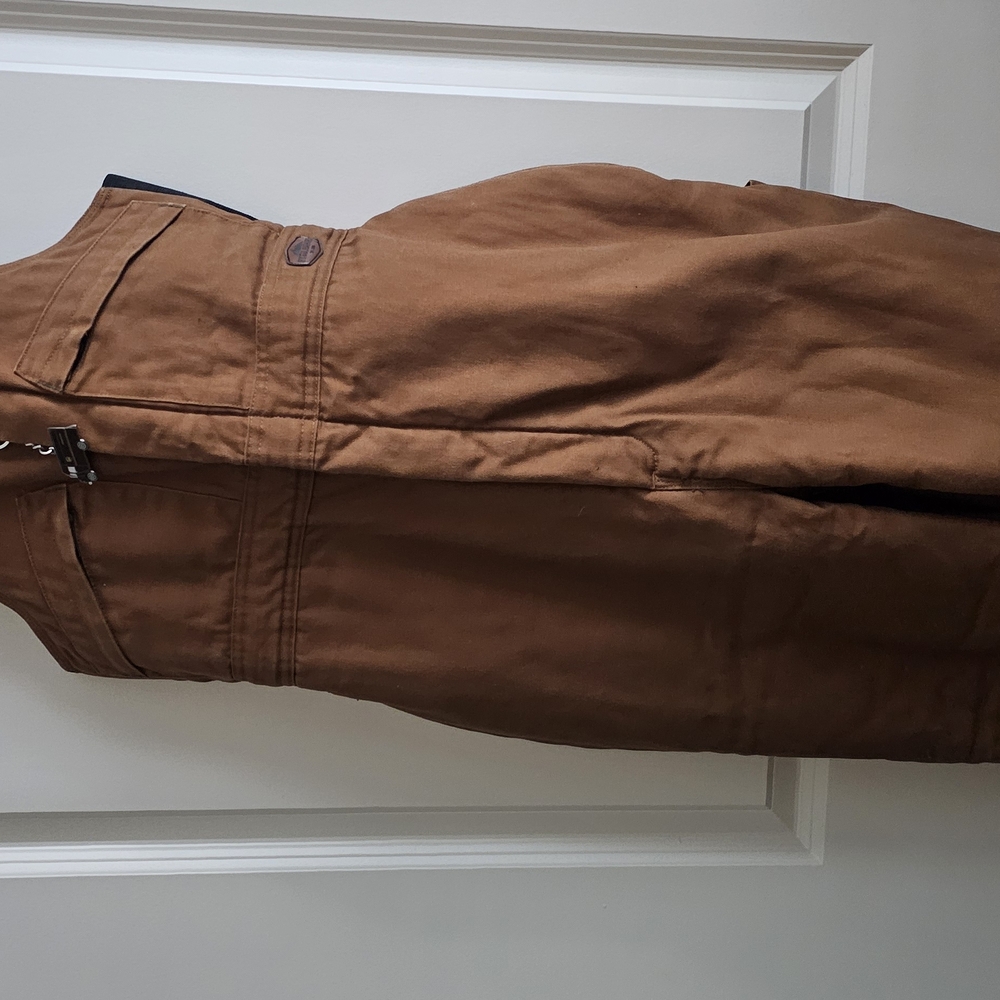 Brown Workwear-Style Midi Skirt